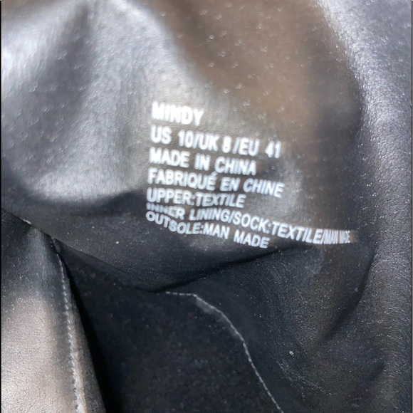 Black Faux Suede over the knee block heel boots - Picture 7 of 9